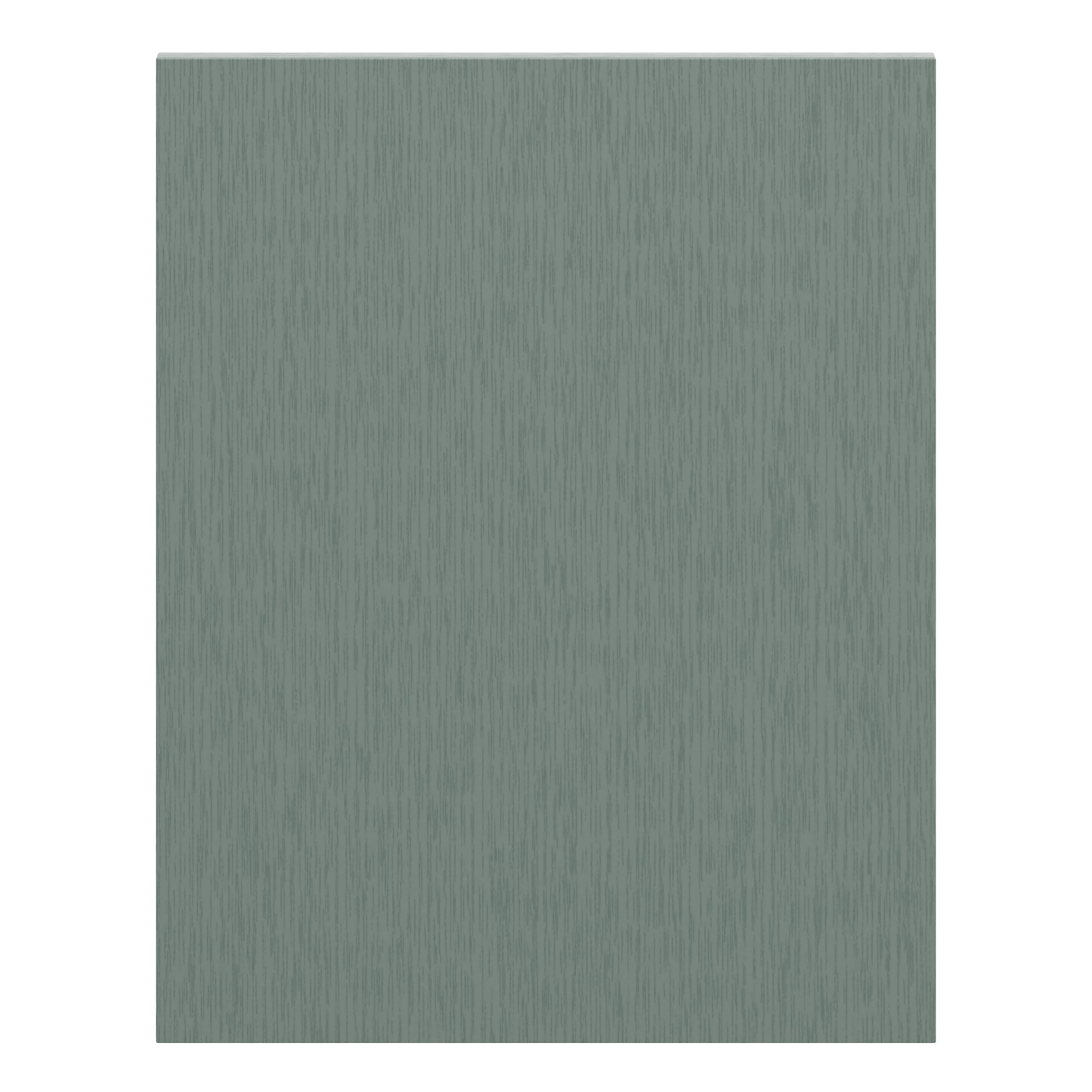 GoodHome Alpinia Matt reed green wood effect LH Standard Base Drawer end panel (H)720mm (W)570mm