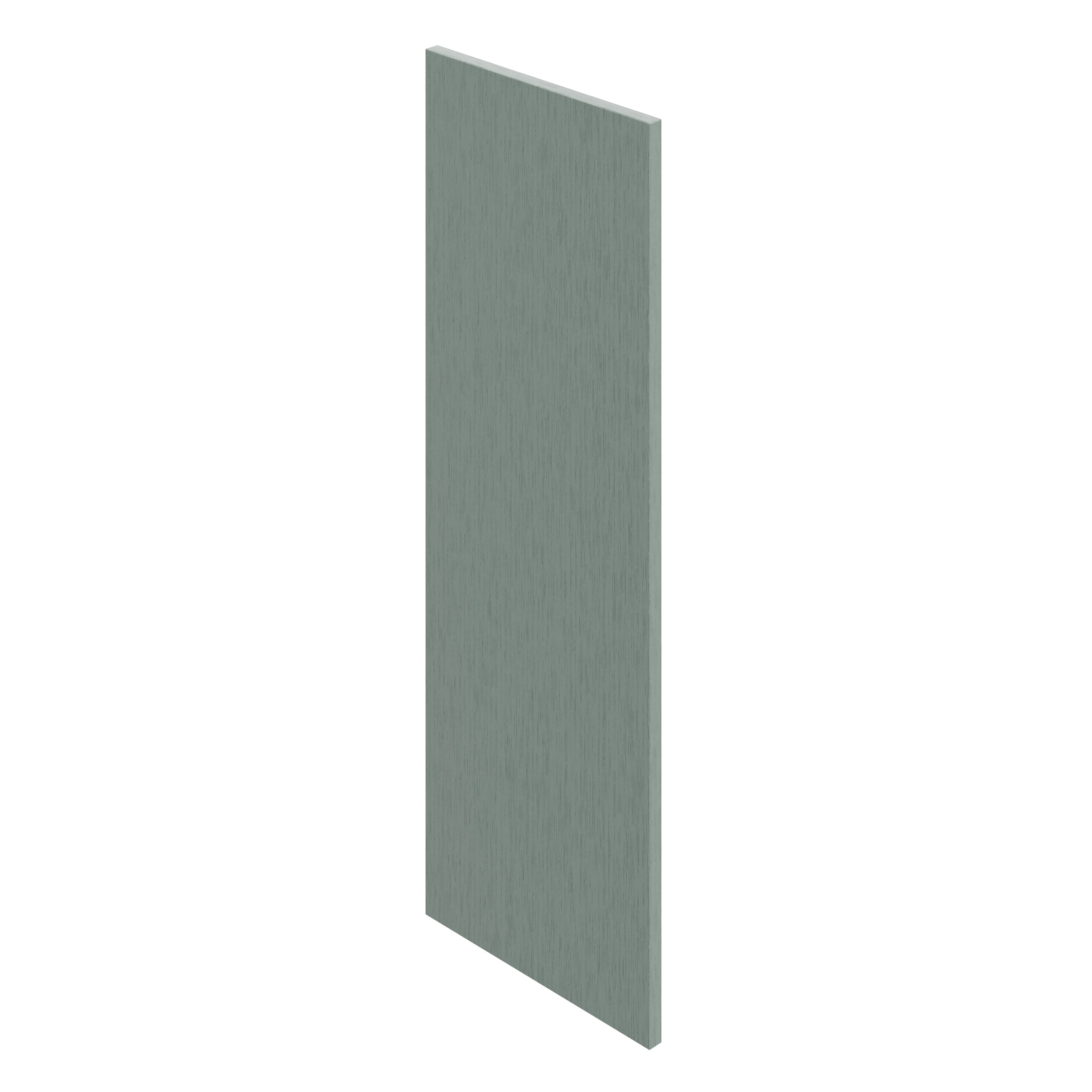 GoodHome Alpinia Matt reed green wood effect Tall Wall End panel (H)900mm (W)320mm