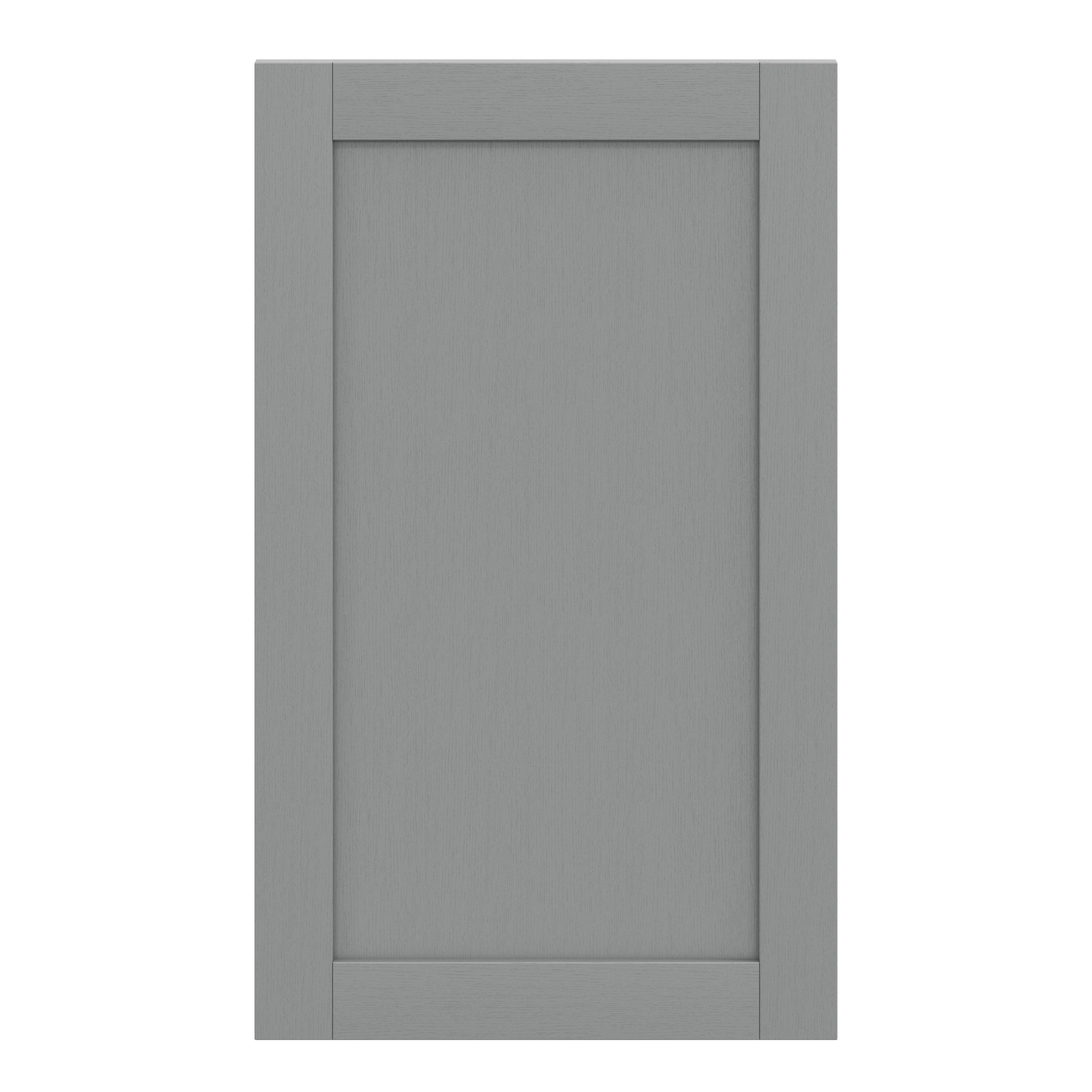 GoodHome Alpinia Matt Slate Grey Painted Wood Effect Shaker 50:50 Larder Cabinet door (W)600mm (H)1001mm (T)18mm