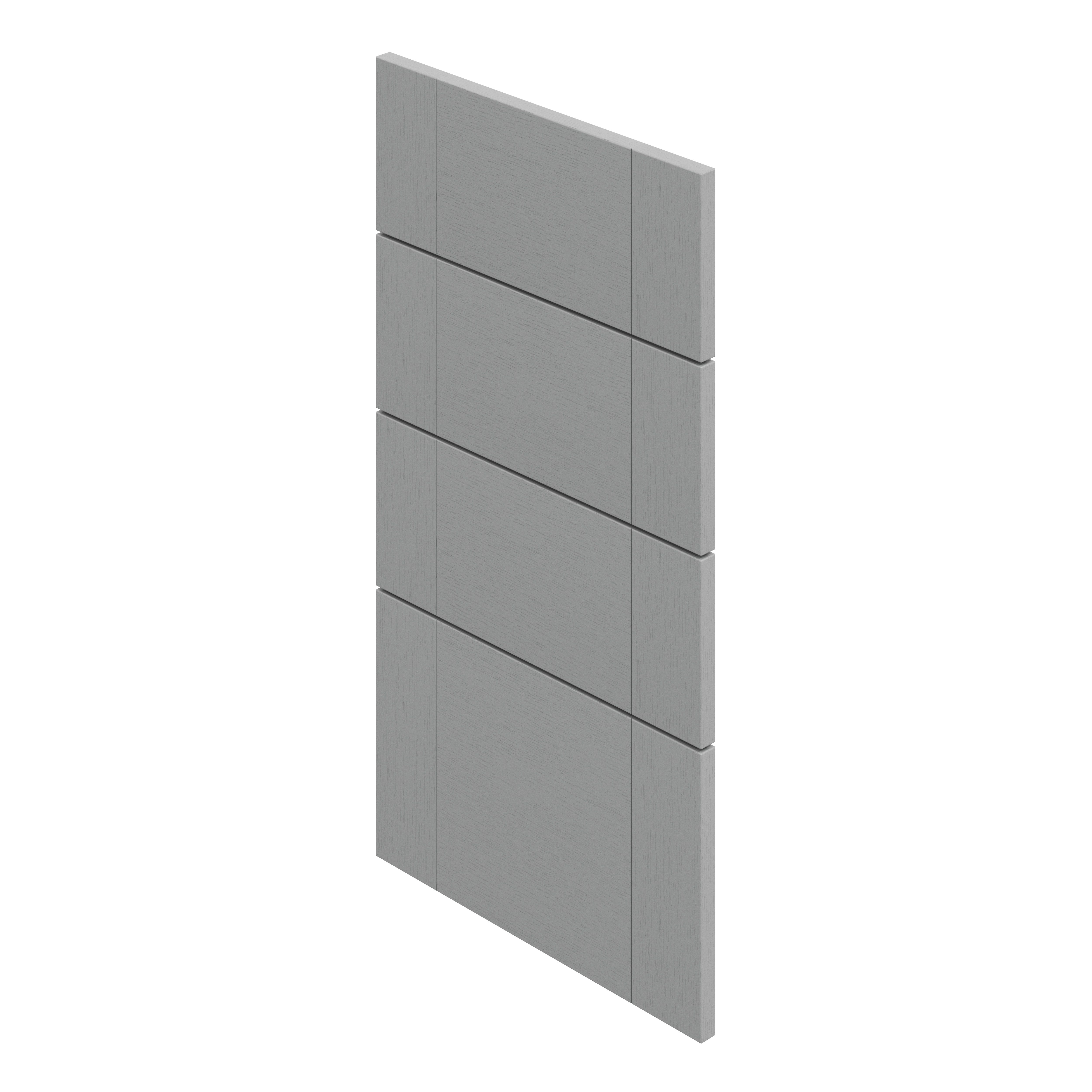 GoodHome Alpinia Matt Slate Grey Painted Wood Effect Shaker Drawer front (W)400mm, Pack of 4