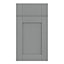 GoodHome Alpinia Matt Slate Grey Painted Wood Effect Shaker Drawerline door & drawer front, (W)400mm (H)715mm (T)18mm