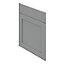 GoodHome Alpinia Matt Slate Grey Painted Wood Effect Shaker Drawerline door & drawer front, (W)600mm (H)715mm (T)18mm