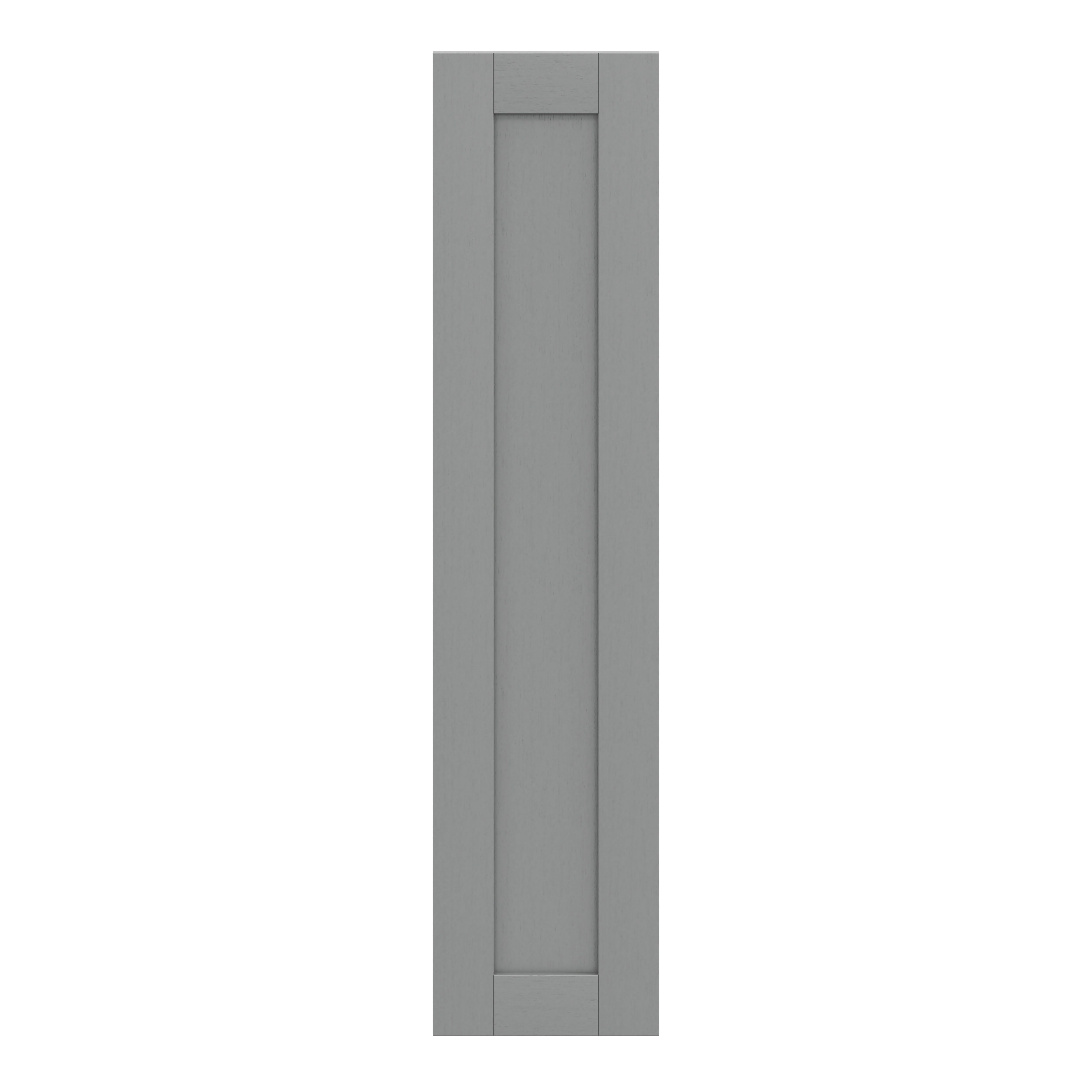 GoodHome Alpinia Matt Slate Grey Painted Wood Effect Shaker Larder Cabinet door (W)300mm (H)1287mm (T)18mm