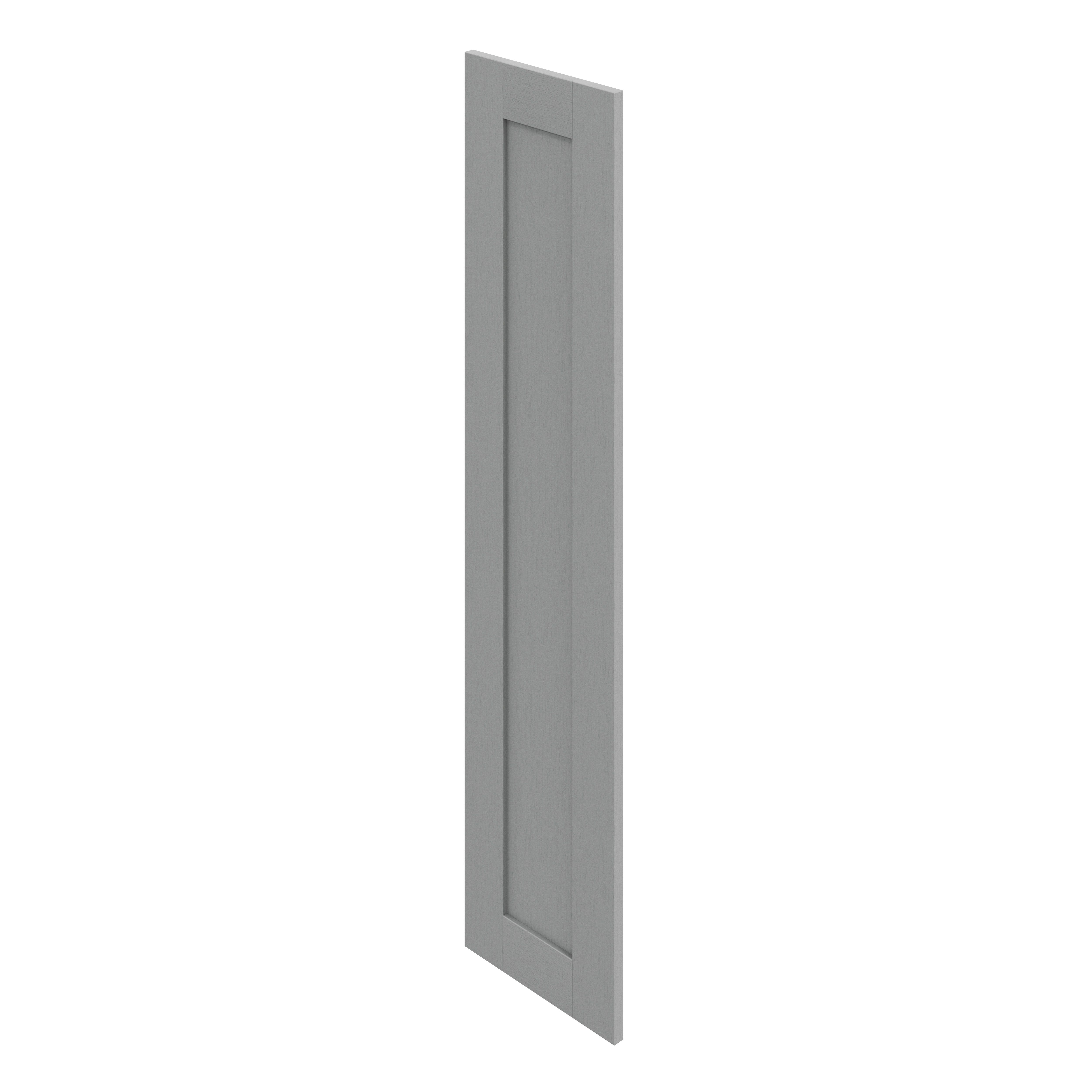 GoodHome Alpinia Matt Slate Grey Painted Wood Effect Shaker Larder Cabinet door (W)300mm (H)1287mm (T)18mm