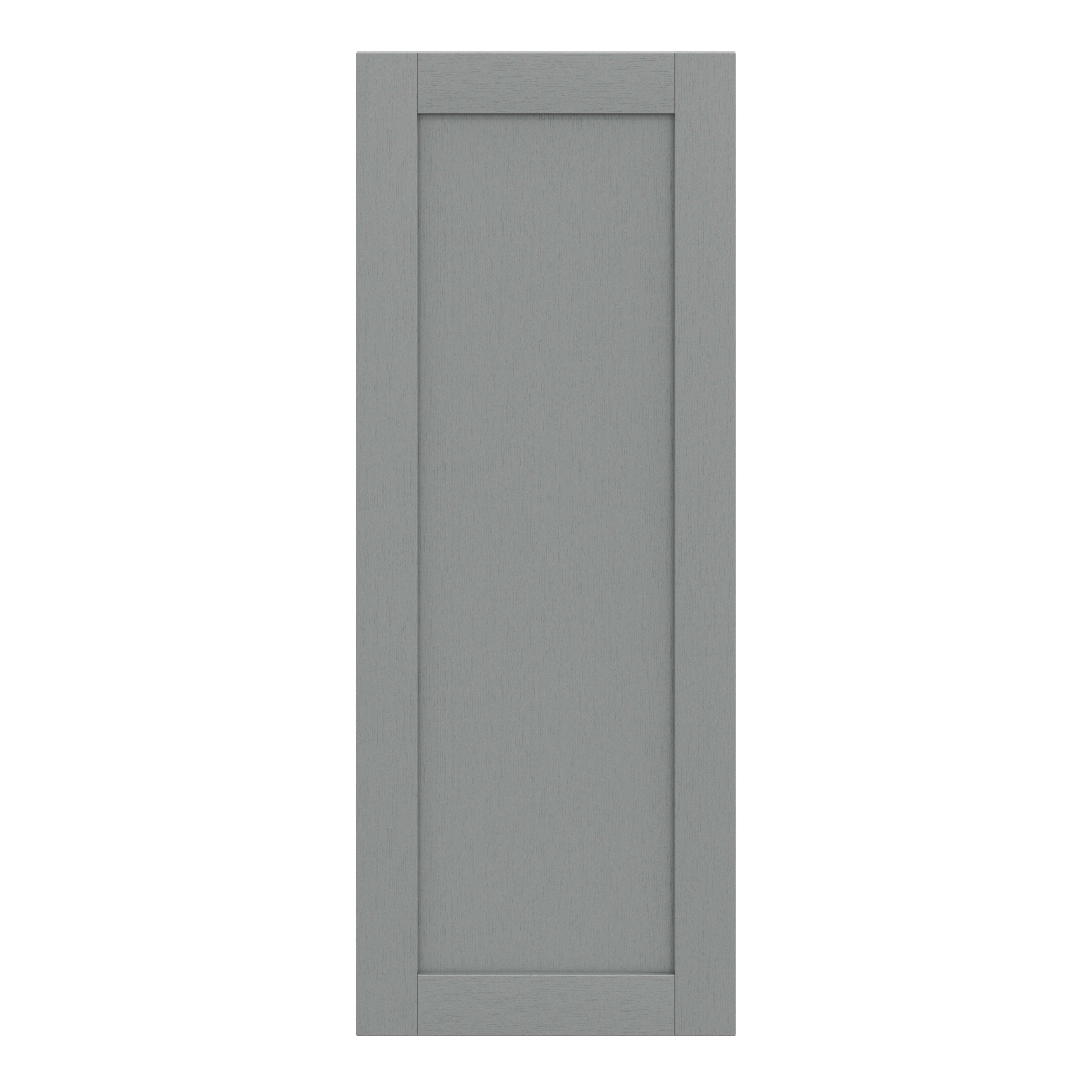 GoodHome Alpinia Matt Slate Grey Painted Wood Effect Shaker Larder Cabinet door (W)500mm (H)1287mm (T)18mm