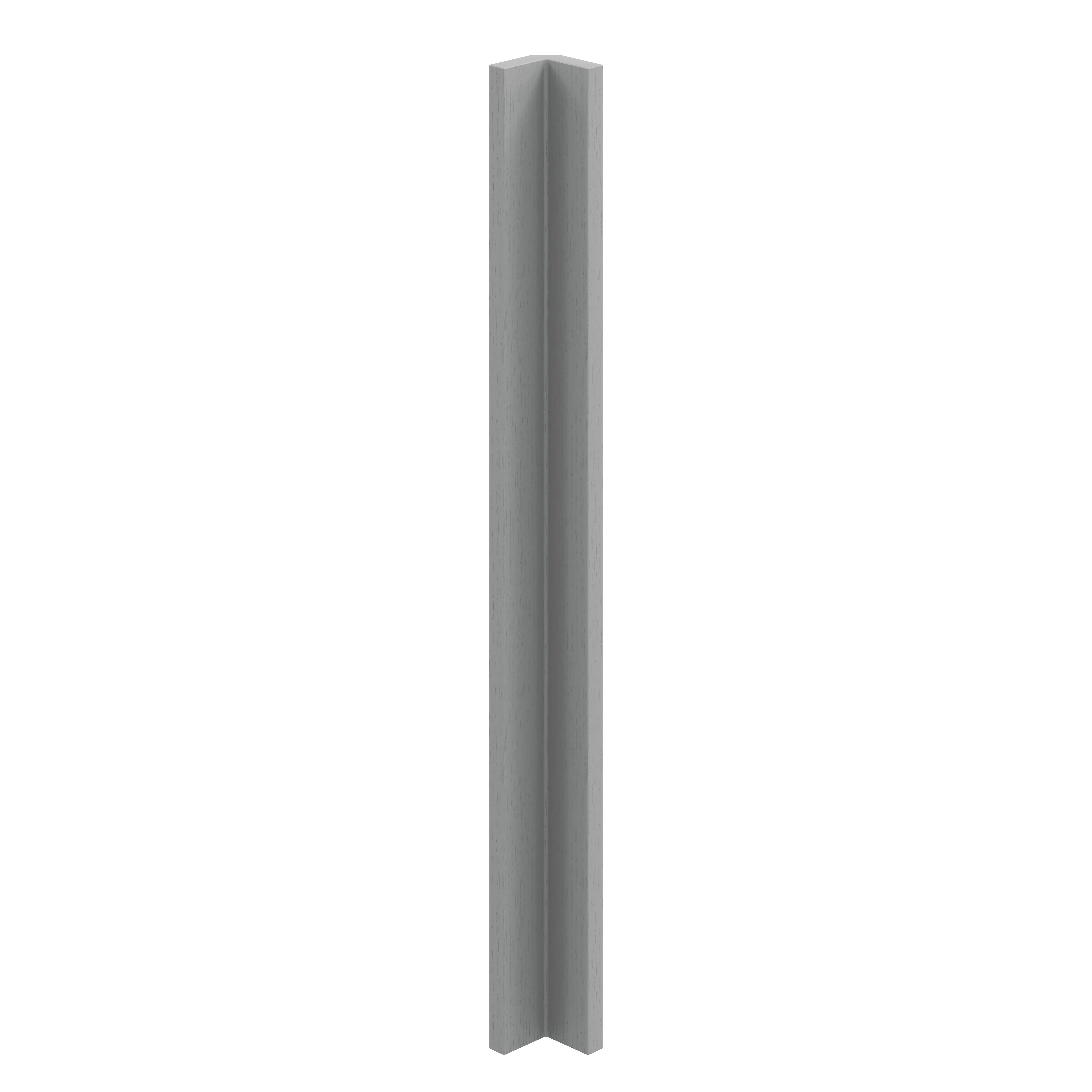GoodHome Alpinia Matt Slate Grey Painted Wood Effect Shaker Standard Corner post, (W)59mm (H)715mm