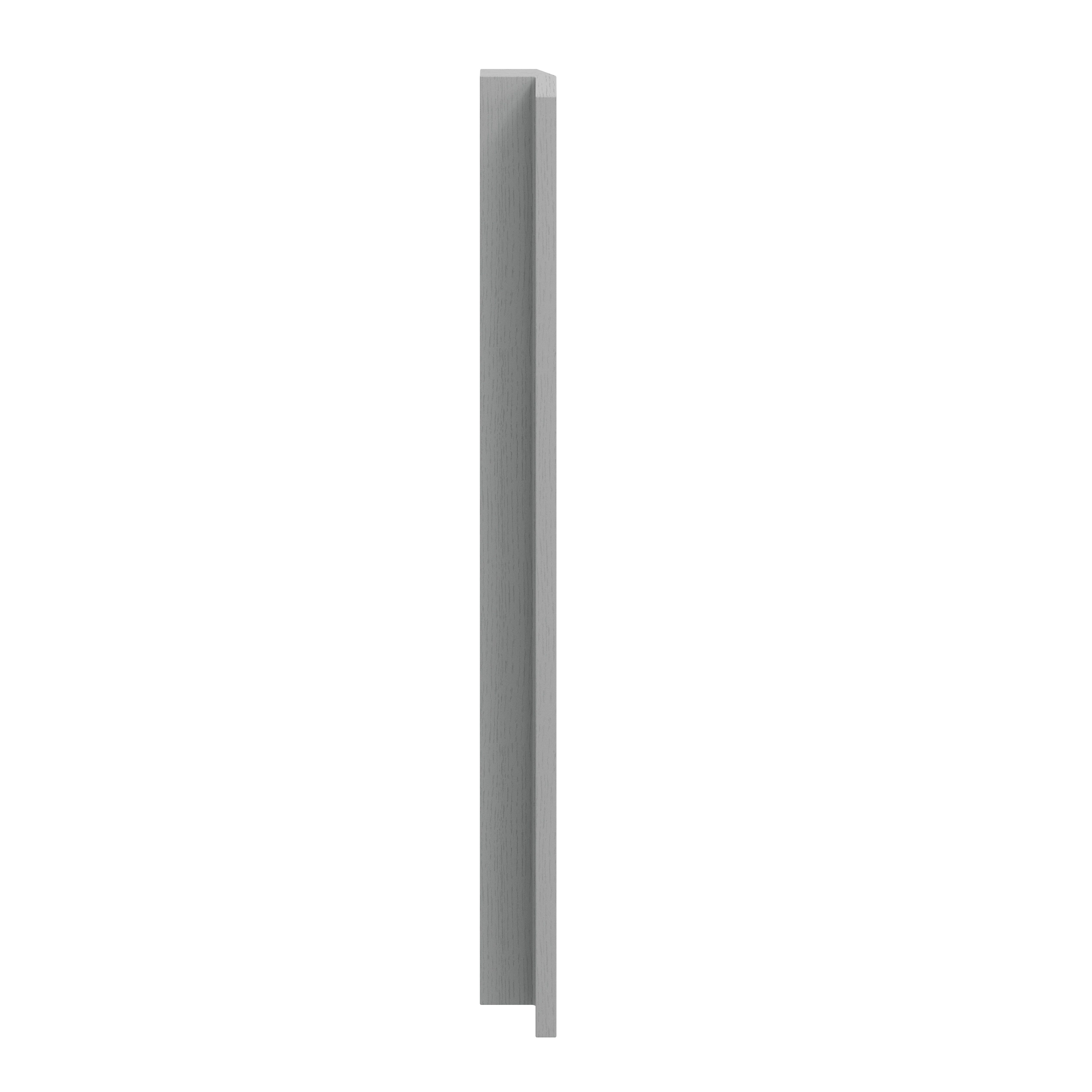 GoodHome Alpinia Matt Slate Grey Painted Wood Effect Shaker Standard Corner post, (W)59mm (H)715mm