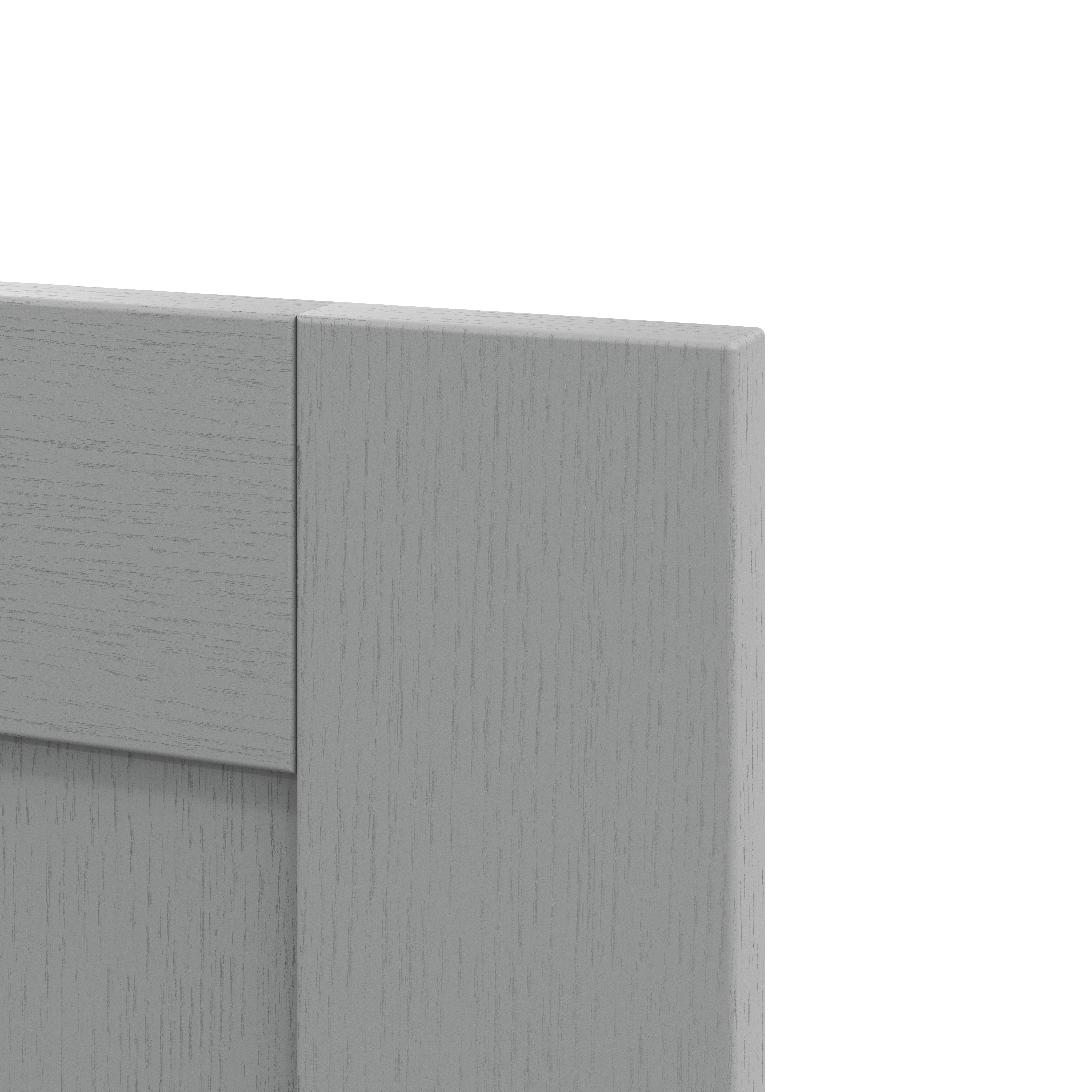 GoodHome Alpinia Matt Slate Grey Painted Wood Effect Shaker Tall appliance Cabinet door (W)600mm (H)723mm (T)18mm