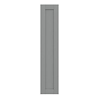 GoodHome Alpinia Matt Slate Grey Painted Wood Effect Shaker Tall larder Cabinet door (W)300mm (H)1467mm (T)18mm