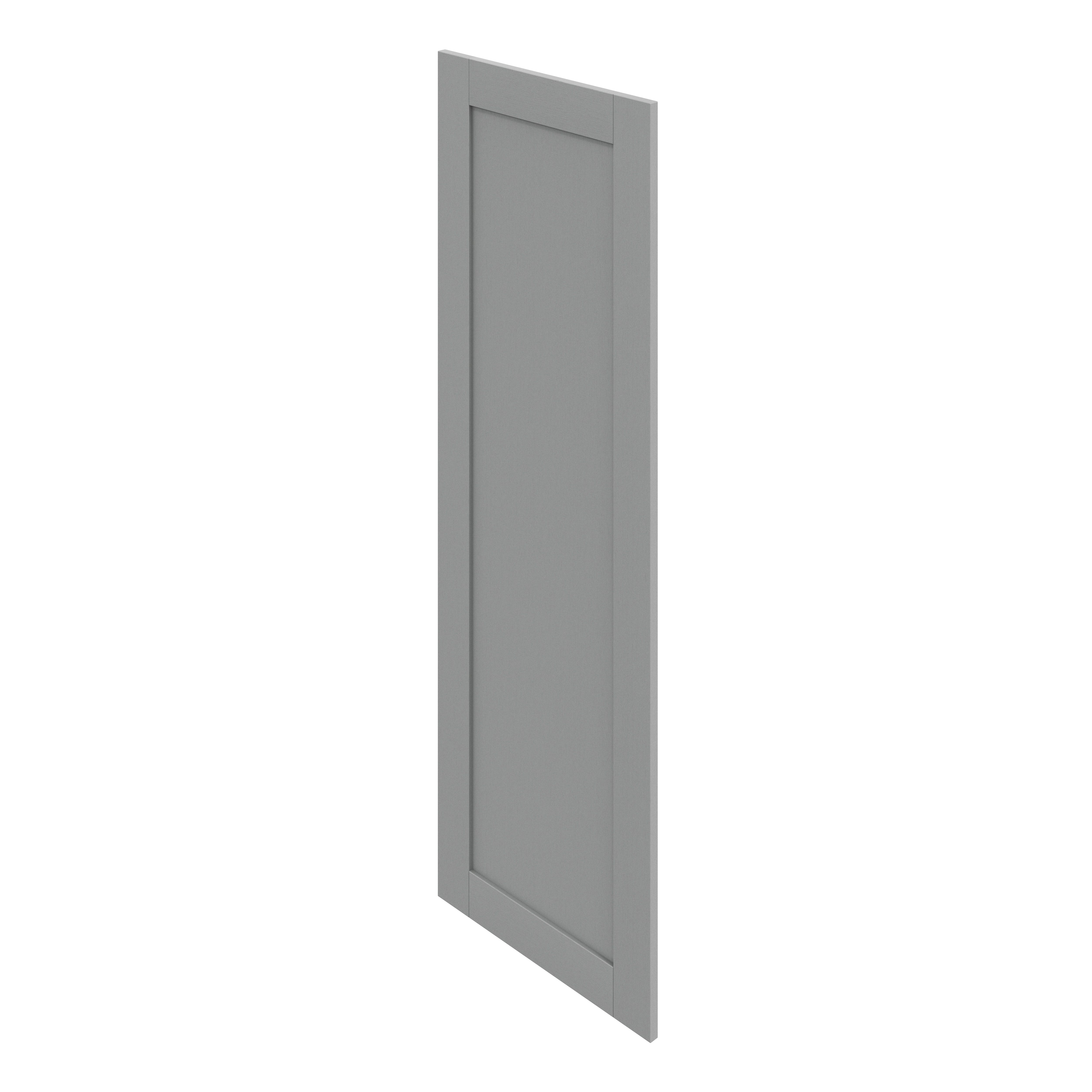 GoodHome Alpinia Matt Slate Grey Painted Wood Effect Shaker Tall larder Cabinet door (W)500mm (H)1467mm (T)18mm