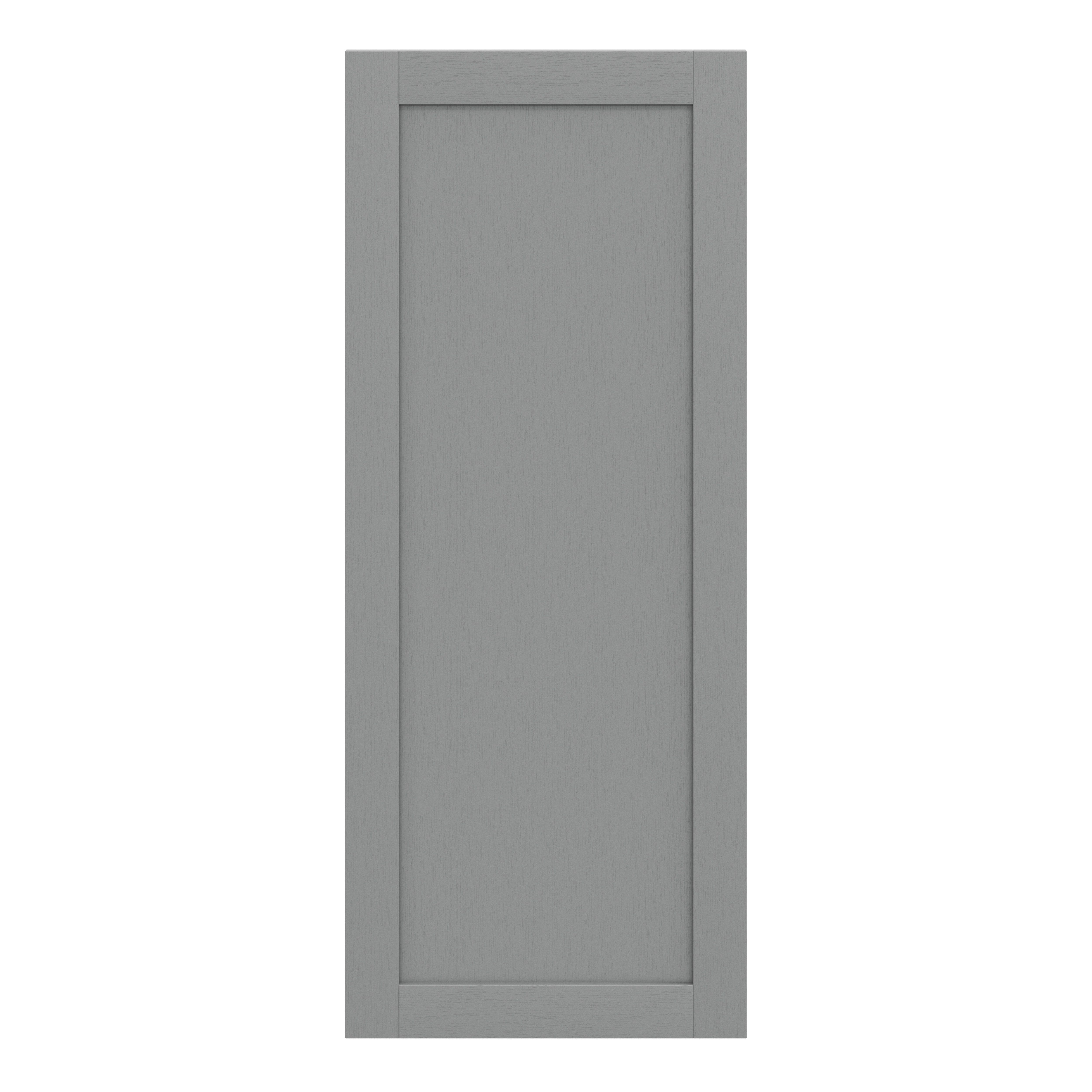 GoodHome Alpinia Matt Slate Grey Painted Wood Effect Shaker Tall larder Cabinet door (W)600mm (H)1467mm (T)18mm