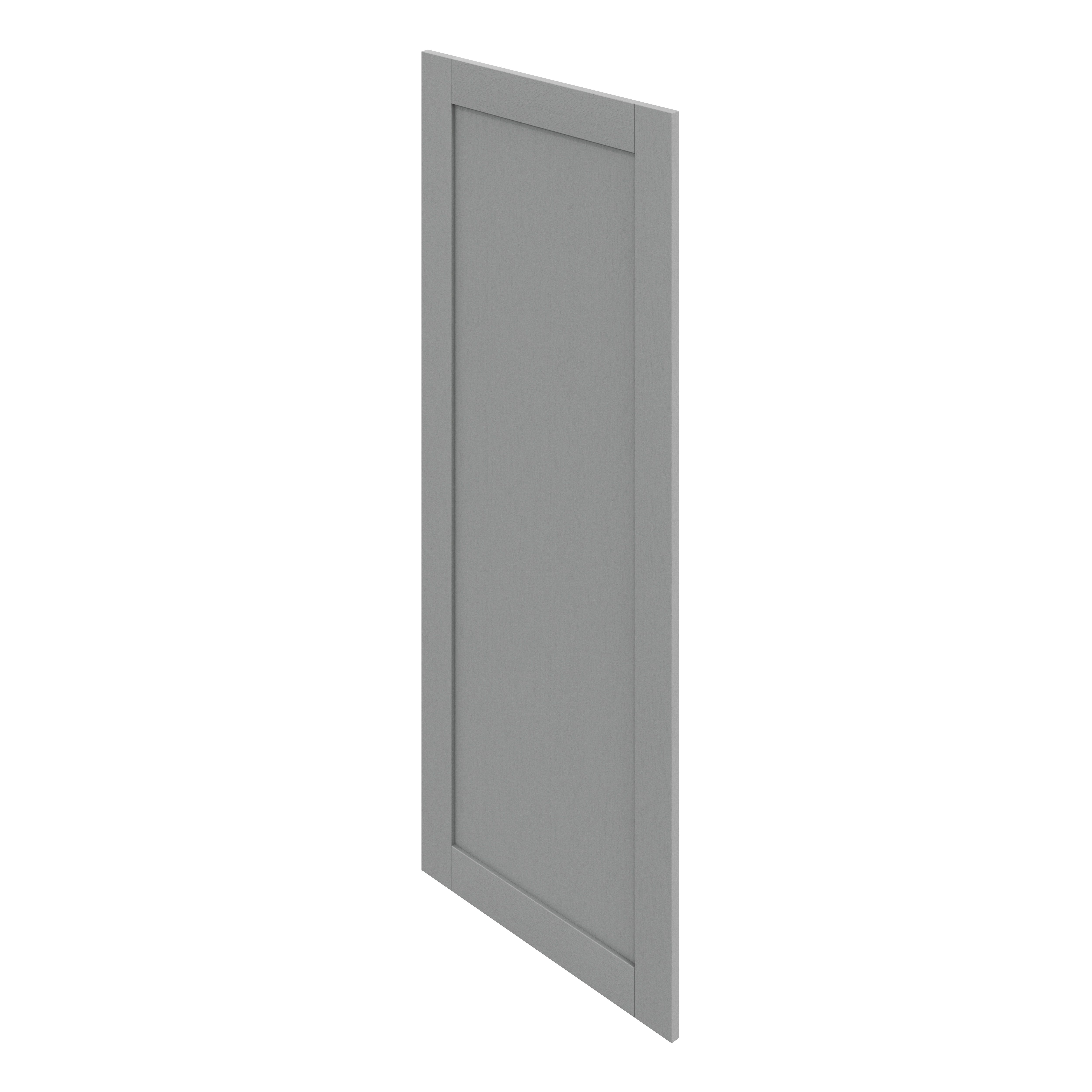 GoodHome Alpinia Matt Slate Grey Painted Wood Effect Shaker Tall larder Cabinet door (W)600mm (H)1467mm (T)18mm