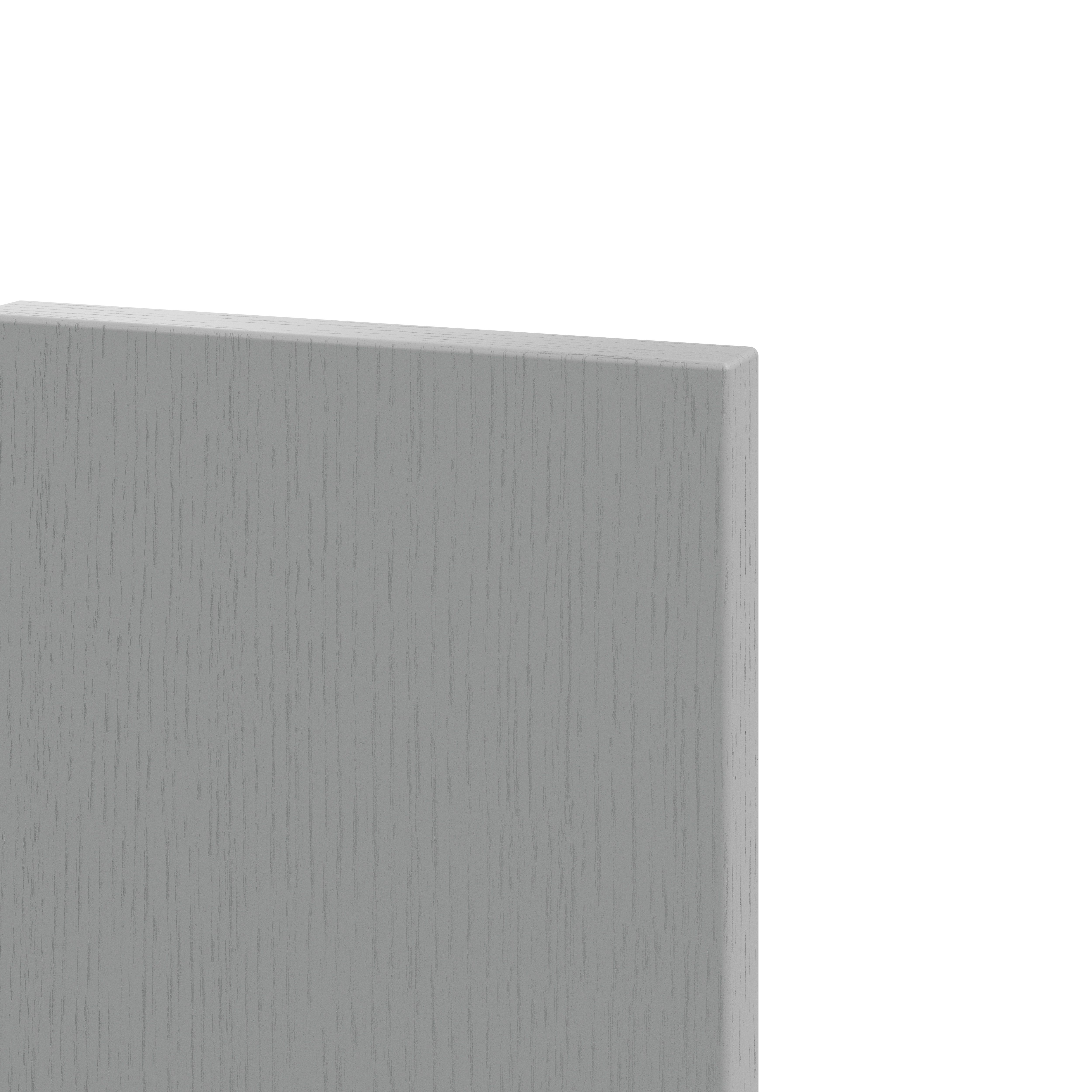 GoodHome Alpinia Matt Slate Grey Painted Wood Effect Shaker Tall wall Cabinet door (W)150mm (H)895mm (T)18mm