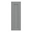 GoodHome Alpinia Matt Slate Grey Painted Wood Effect Shaker Tall wall Cabinet door (W)300mm (H)895mm (T)18mm