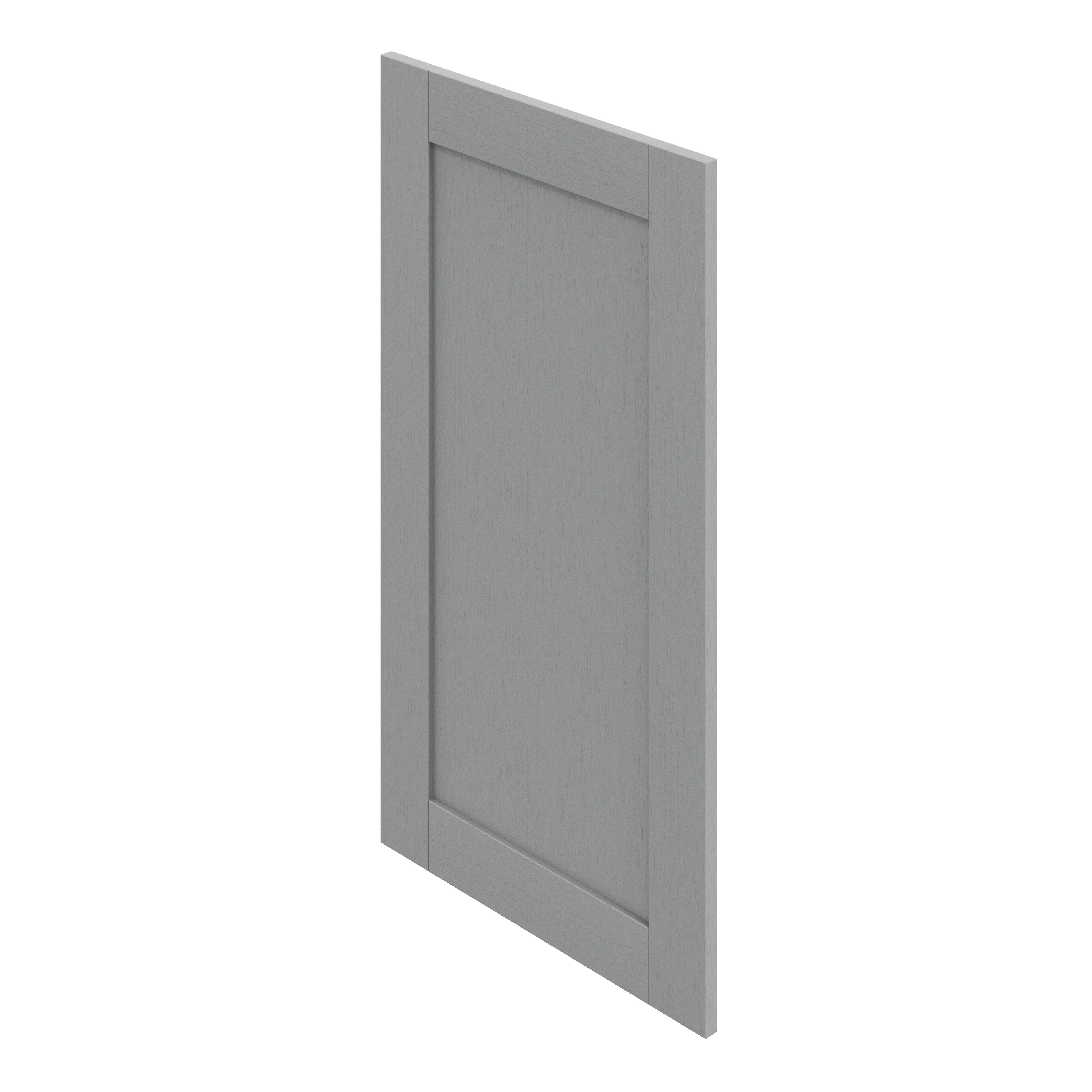 GoodHome Alpinia Matt Slate Grey Painted Wood Effect Shaker Tall wall Cabinet door (W)500mm (H)895mm (T)18mm