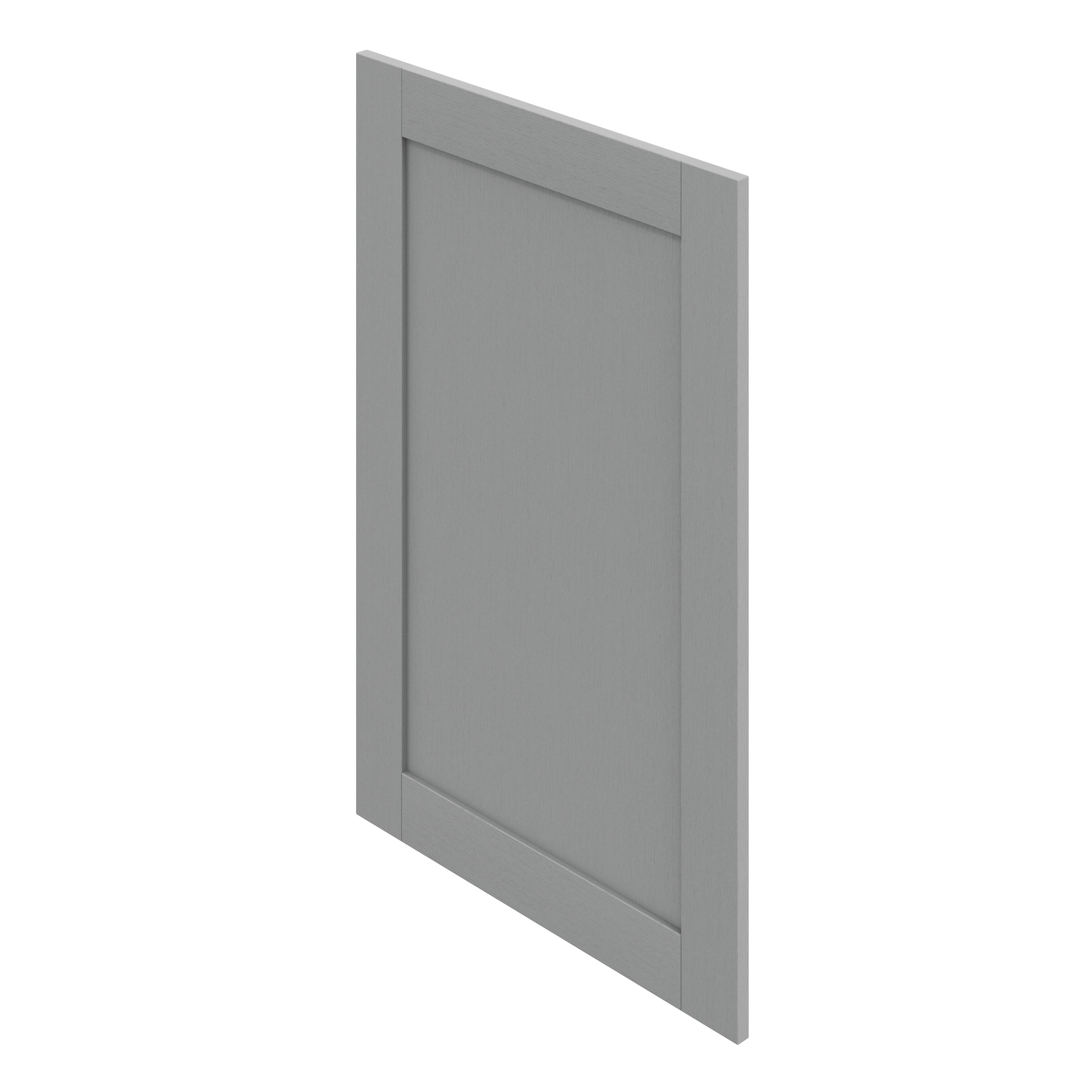 GoodHome Alpinia Matt Slate Grey Painted Wood Effect Shaker Tall wall Cabinet door (W)600mm (H)895mm (T)18mm