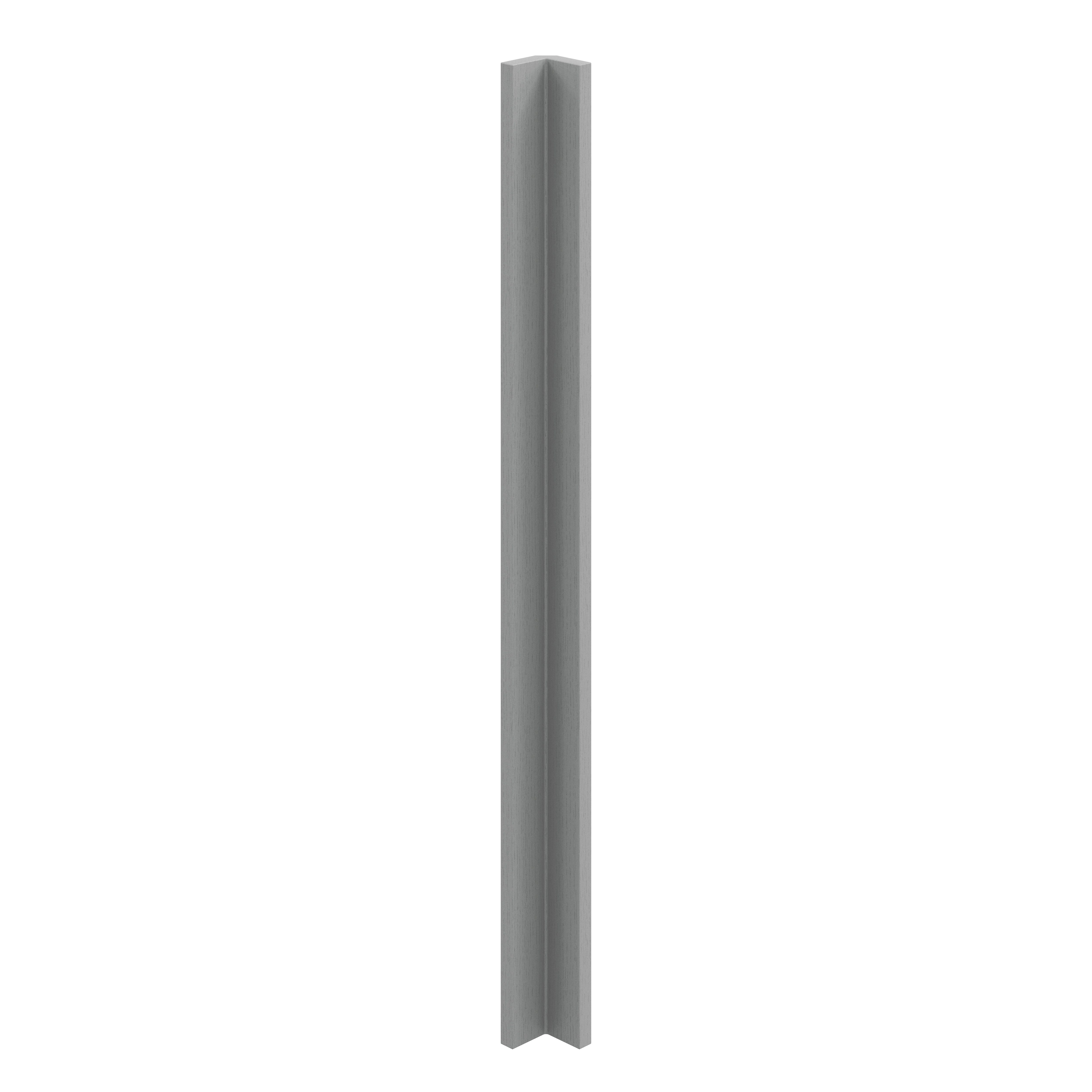 GoodHome Alpinia Matt Slate Grey Painted Wood Effect Shaker Tall Wall corner post, (W)59mm (H)895mm