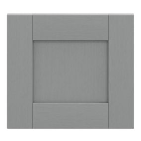 GoodHome Alpinia Matt slate grey wood effect Drawer front, bridging & bi fold door, (W)400mm (H)356mm (T)18mm