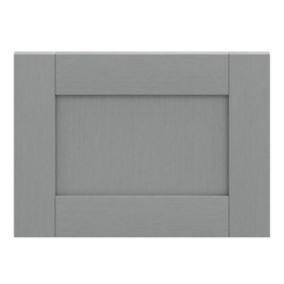 GoodHome Alpinia Matt slate grey wood effect Drawer front, bridging & bi fold door, (W)500mm (H)356mm (T)18mm