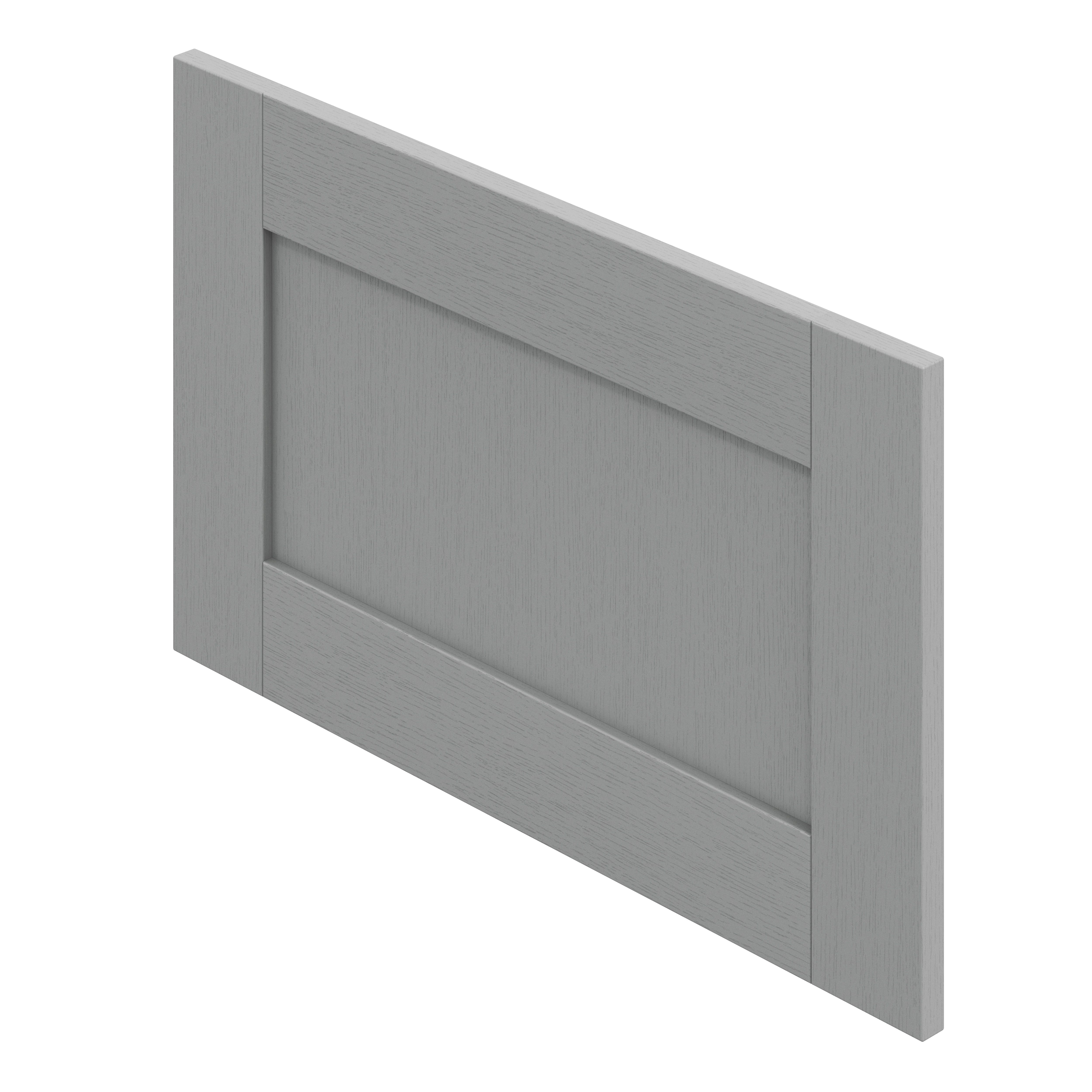 GoodHome Alpinia Matt slate grey wood effect Shaker 2 drawer front, bridging door & bi-fold door 600mm