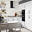 GoodHome Alpinia Matt white tongue & groove shaker Appliance Cabinet door (W)600mm (H)543mm (T)18mm