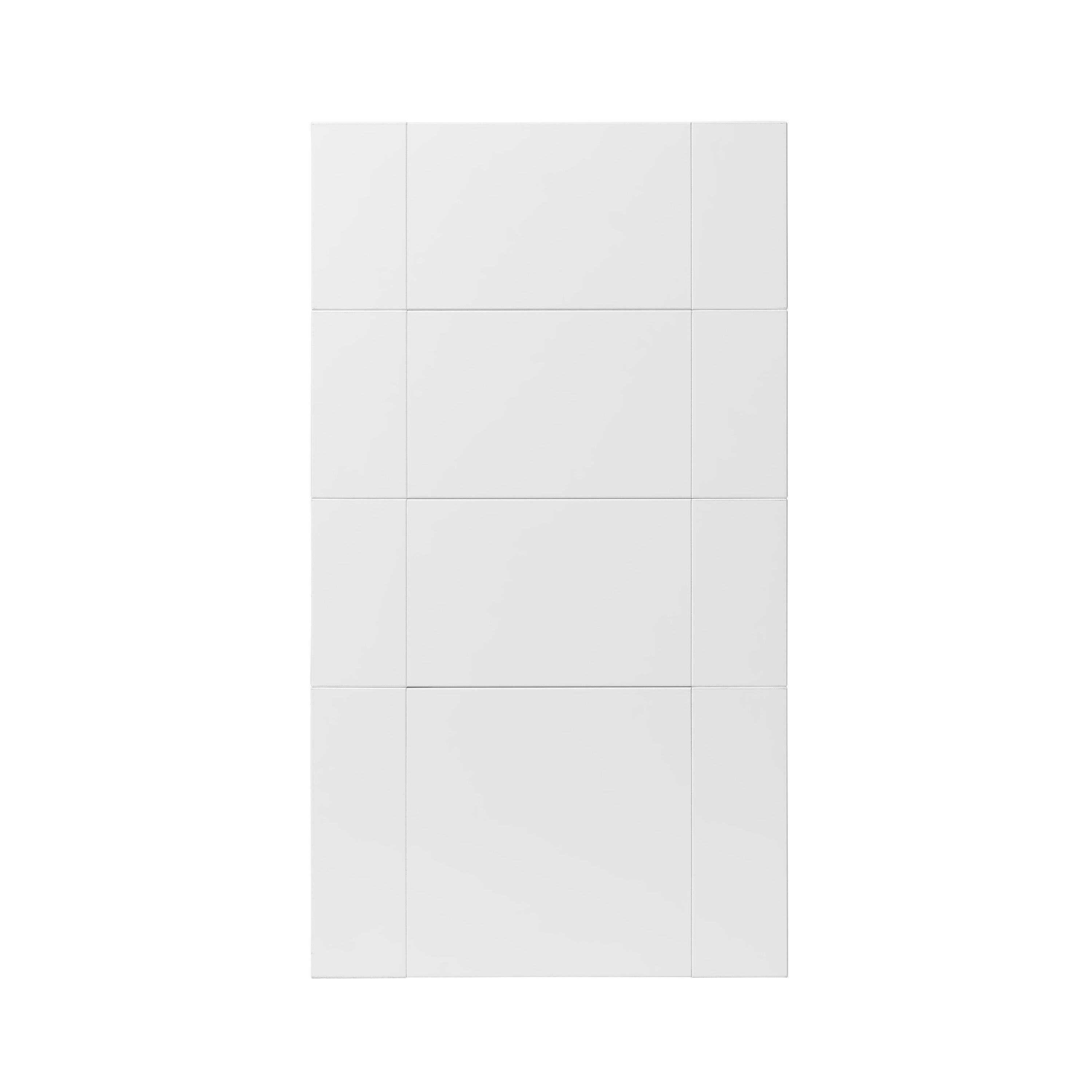 GoodHome Alpinia Matt white tongue & groove shaker Drawer front (W)400mm, Pack of 4