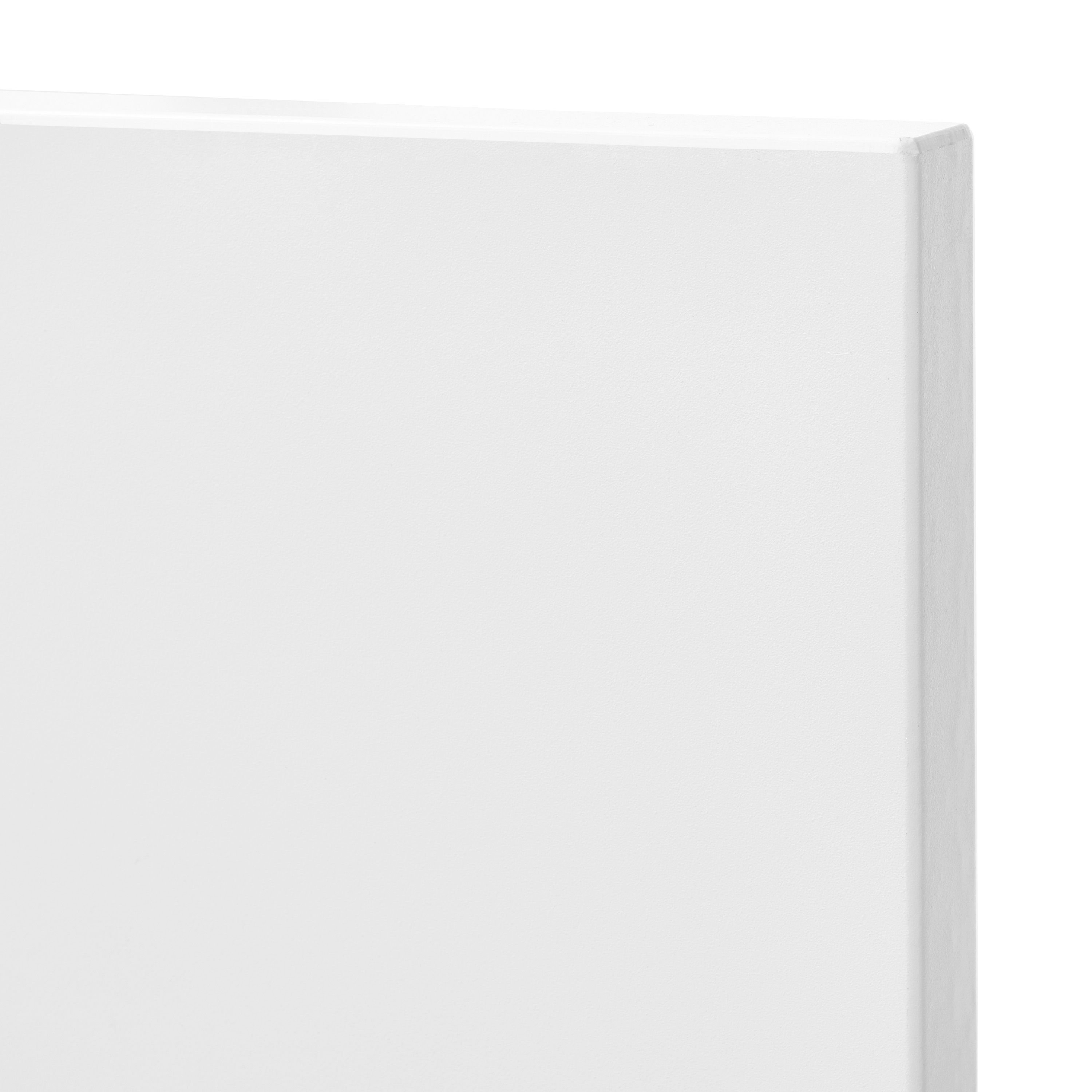GoodHome Alpinia Matt white tongue & groove shaker Highline Cabinet door (W)150mm (H)715mm (T)18mm