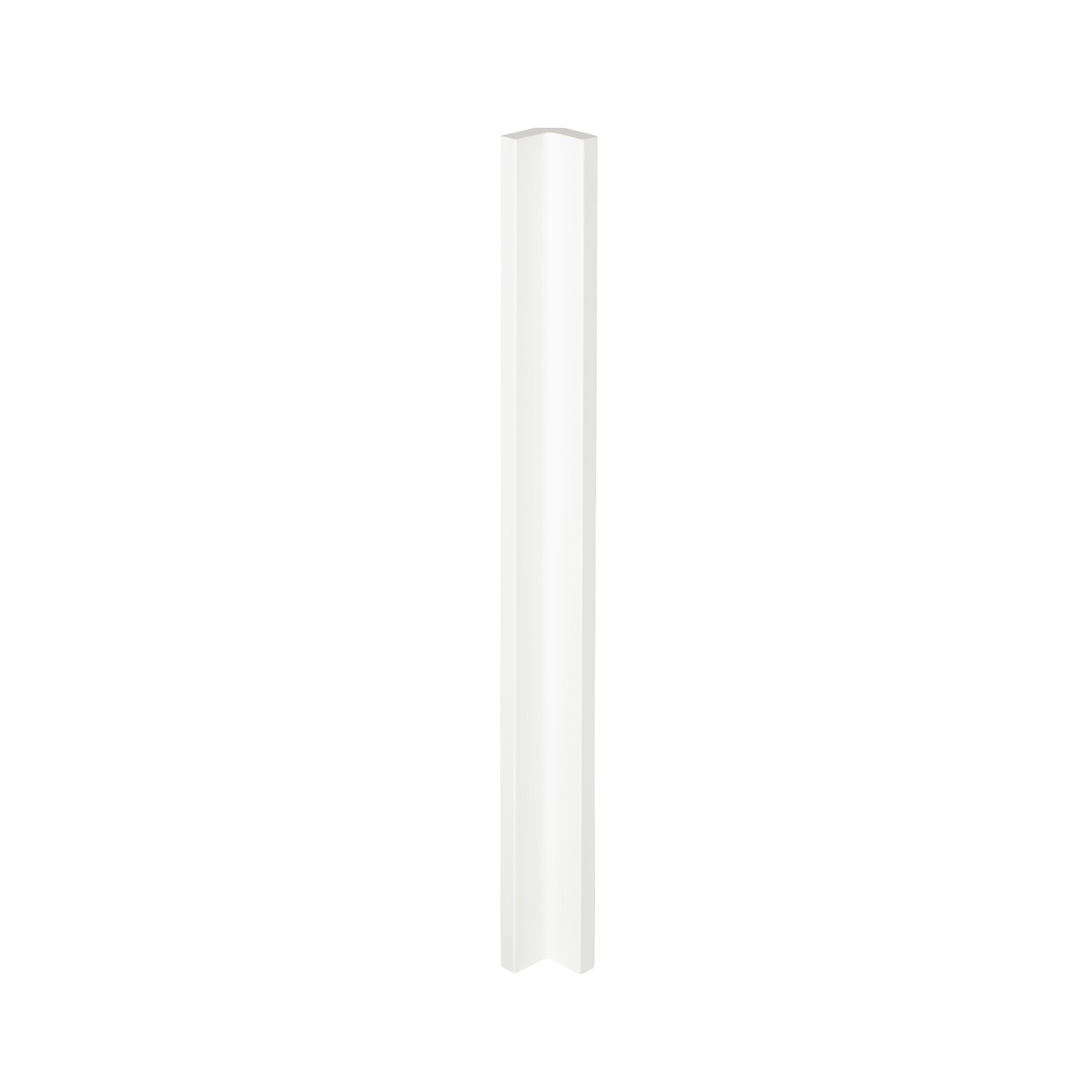 GoodHome Alpinia Matt white tongue & groove shaker Standard Corner post, (W)59mm (H)715mm