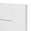 GoodHome Alpinia Matt white tongue & groove shaker Tall appliance Cabinet door (W)600mm (H)633mm (T)18mm