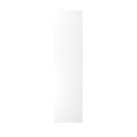 GoodHome Alpinia Matt white tongue & groove shaker Tall Appliance & larder Clad on end panel (H)2400mm (W)610mm