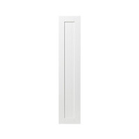 GoodHome Alpinia Matt white tongue & groove shaker Tall larder Cabinet door (W)300mm (H)1467mm (T)18mm
