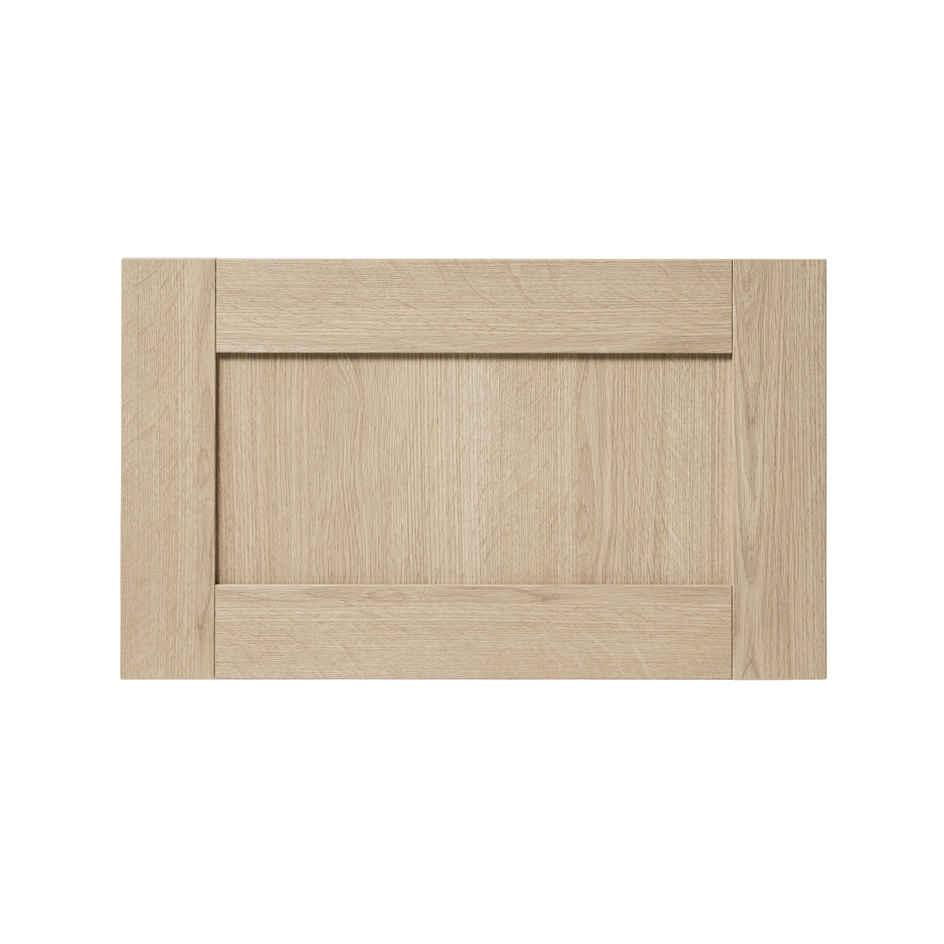 GoodHome Alpinia Oak effect shaker Drawer front, bridging door & bi fold door, (W)600mm (H)356mm (T)18mm