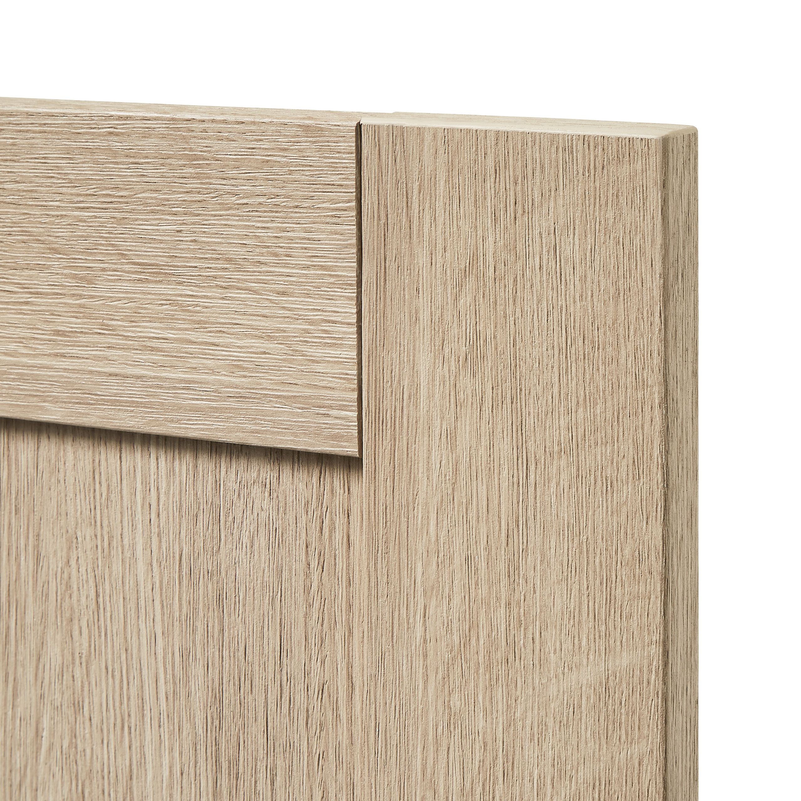 GoodHome Alpinia Oak effect shaker Drawer front, bridging door & bi fold door, (W)600mm (H)356mm (T)18mm