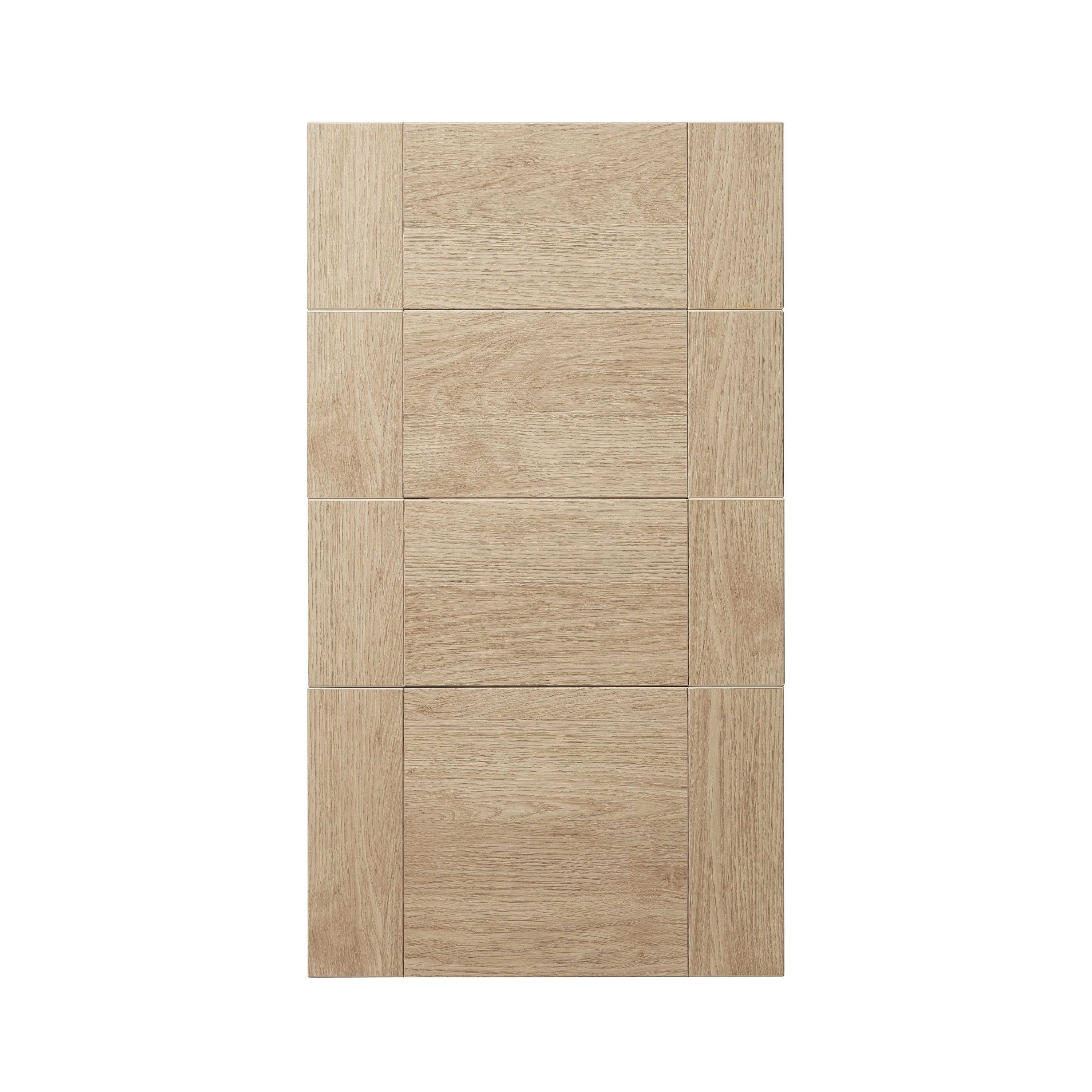 GoodHome Alpinia Oak effect shaker Drawer front (W)400mm, Pack of 4
