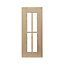 GoodHome Alpinia Oak effect shaker Glazed Cabinet door (W)300mm (H)715mm (T)18mm