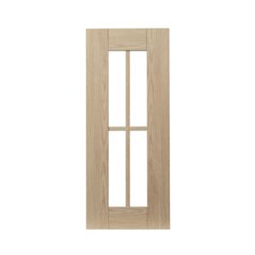 GoodHome Alpinia Oak effect shaker Glazed Cabinet door (W)300mm (H)715mm (T)18mm