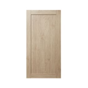 GoodHome Alpinia Oak effect shaker Tall larder Cabinet door (W)600mm (H)1181mm (T)18mm
