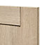 GoodHome Alpinia Oak effect shaker Tall wall Cabinet door (W)600mm (H)895mm (T)18mm