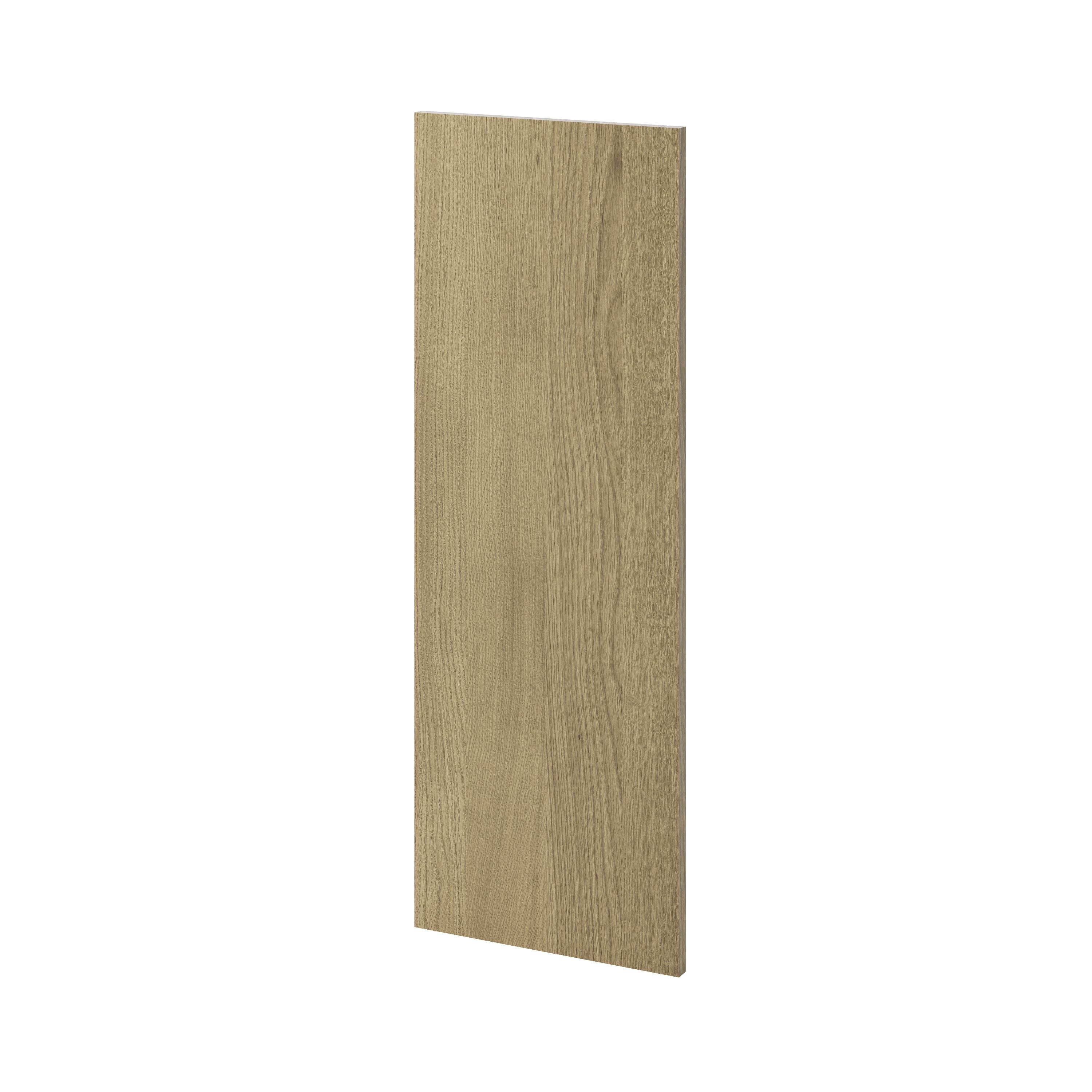 GoodHome Alpinia Oak effect shaker Tall Wall End panel (H)900mm (W)320mm