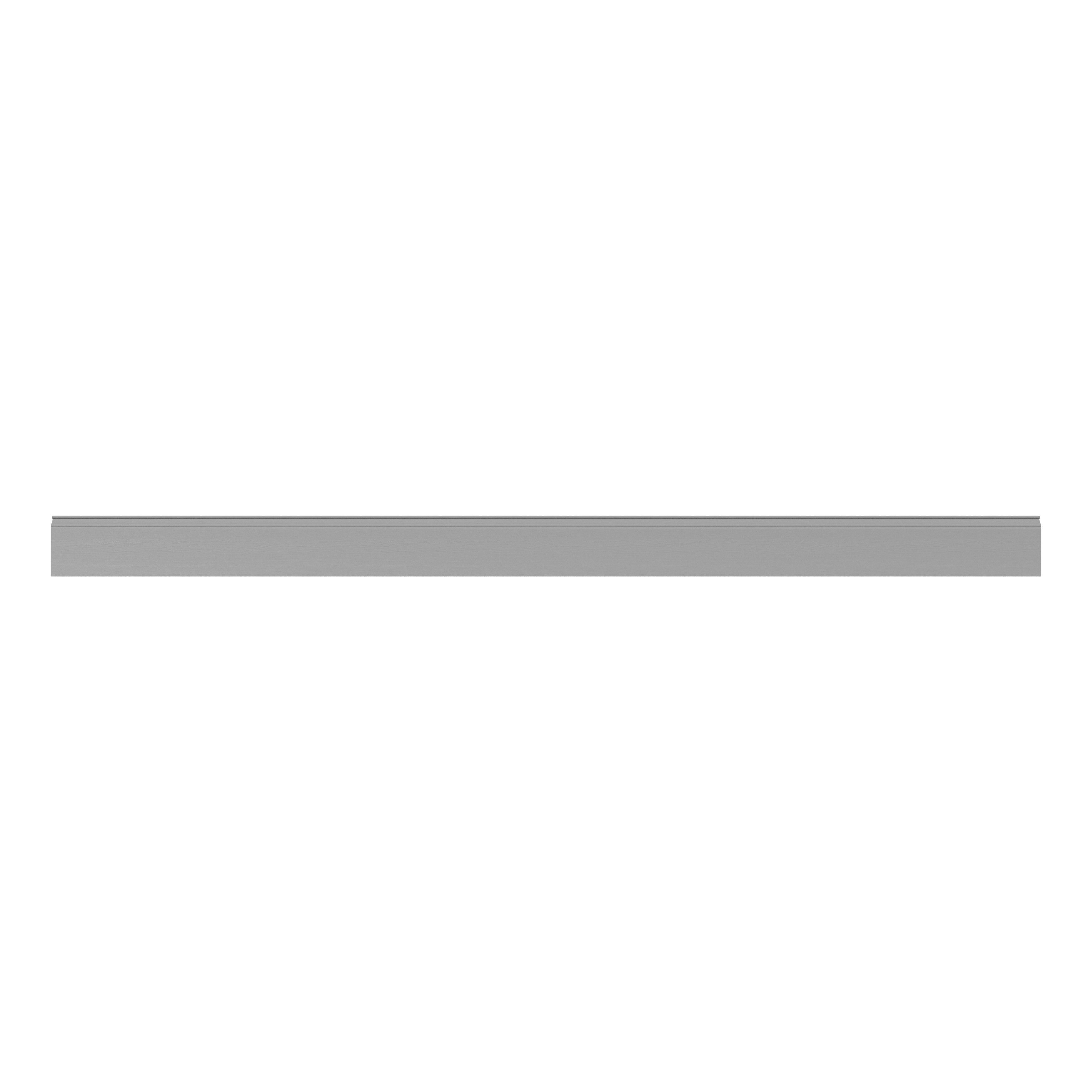 GoodHome Alpinia Slate Grey Wood effect Square edge Stepped Plinth, (L)2400mm