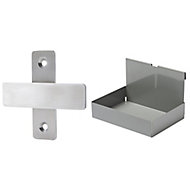 GoodHome Amantea Brushed Grey Stainless steel Bathroom accessory set