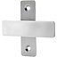 GoodHome Amantea Brushed Silver effect Wall-mounted Towel hook (W)70mm