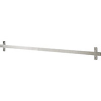 GoodHome Amantea Brushed Silver effect Wall-mounted Towel hook (W)800mm