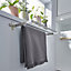 GoodHome Amantea Brushed Wall-mounted Towel rail (W)600mm
