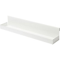 GoodHome Amantea White Stainless steel Wall-mounted Bathroom Shelf, (L)400mm (D)79mm (H) 67mm