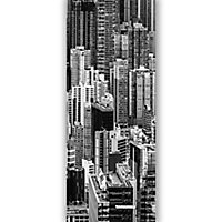 GoodHome Ammi Black & white Skyscraper Matt Mural