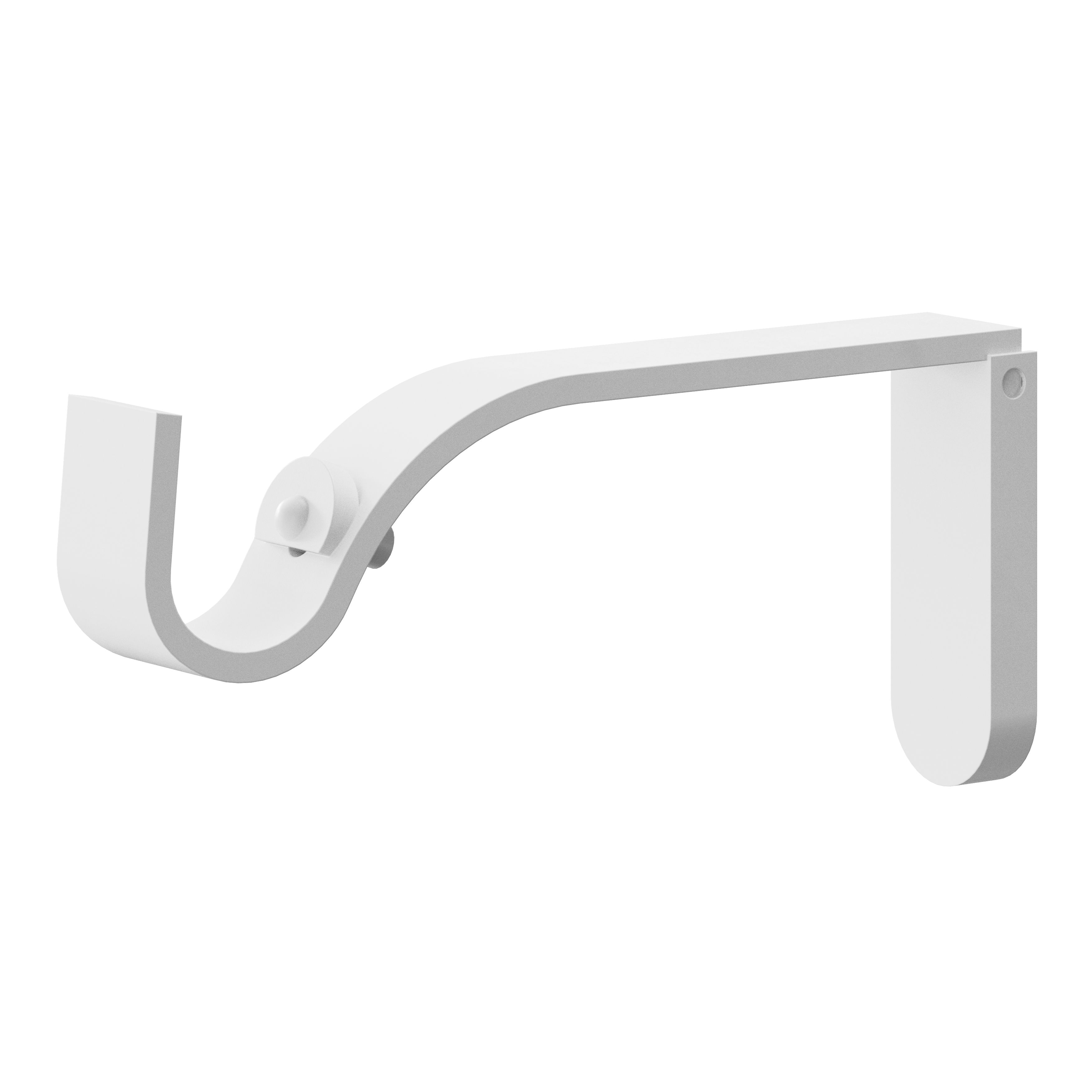 GoodHome Anafi Matt Extendable Cap Single curtain pole set Set, (L)1200mm-2100mm (Dia)19mm
