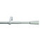 GoodHome Anafi Matt White Extendable Cone Single curtain pole set Set, (L)1200mm-2100mm (Dia)19mm