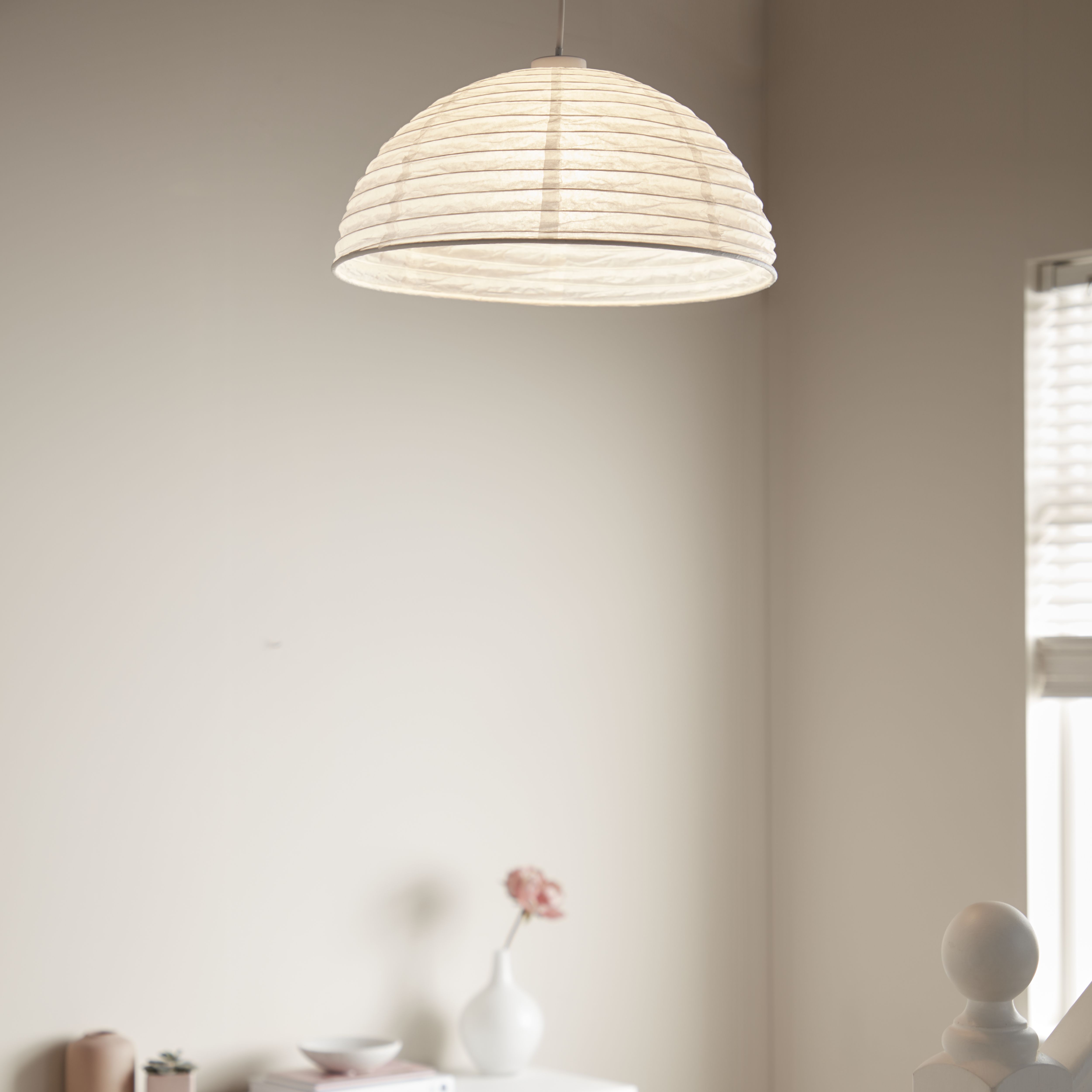 GoodHome Anbus White Light shade (D)38cm