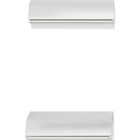 GoodHome Andali Chrome effect Kitchen cabinets Edge Handle (L)47mm